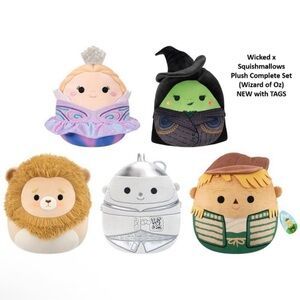 New!  Wicked × Squishmallows 2025 Limited Plush Set of 5 (Wizard of Oz)